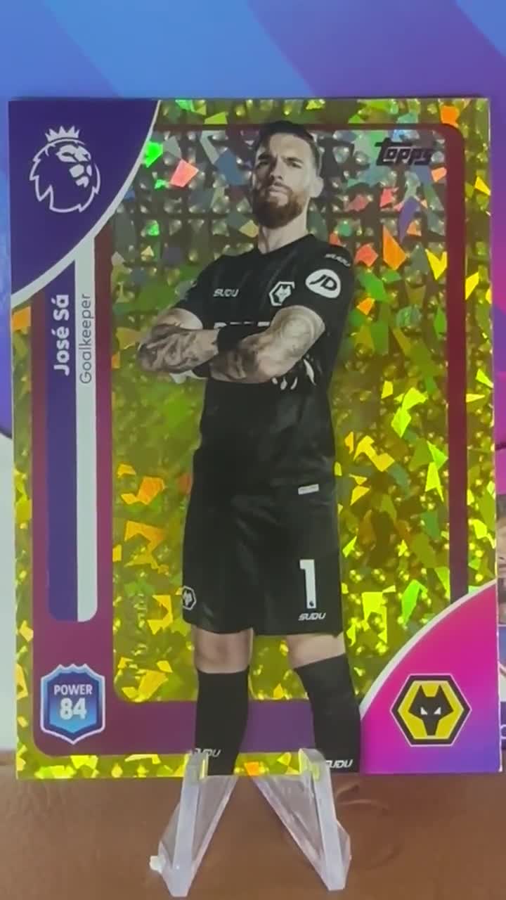 José Sá Numbered Parallel 113/299 - Topps Premier League 2025/26