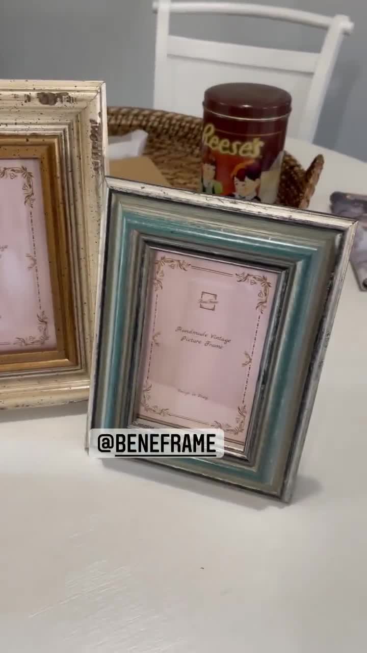 BeneFrame Handmade Vintage Wood Picture Frame - 4x6  , 5x7