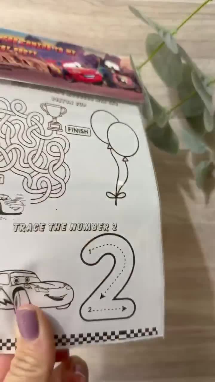 Lightning McQueen -Red Car-Lightning - Customized- Birthday parties- Gifts- Coloring pages or sticker sheets- Cars video poster