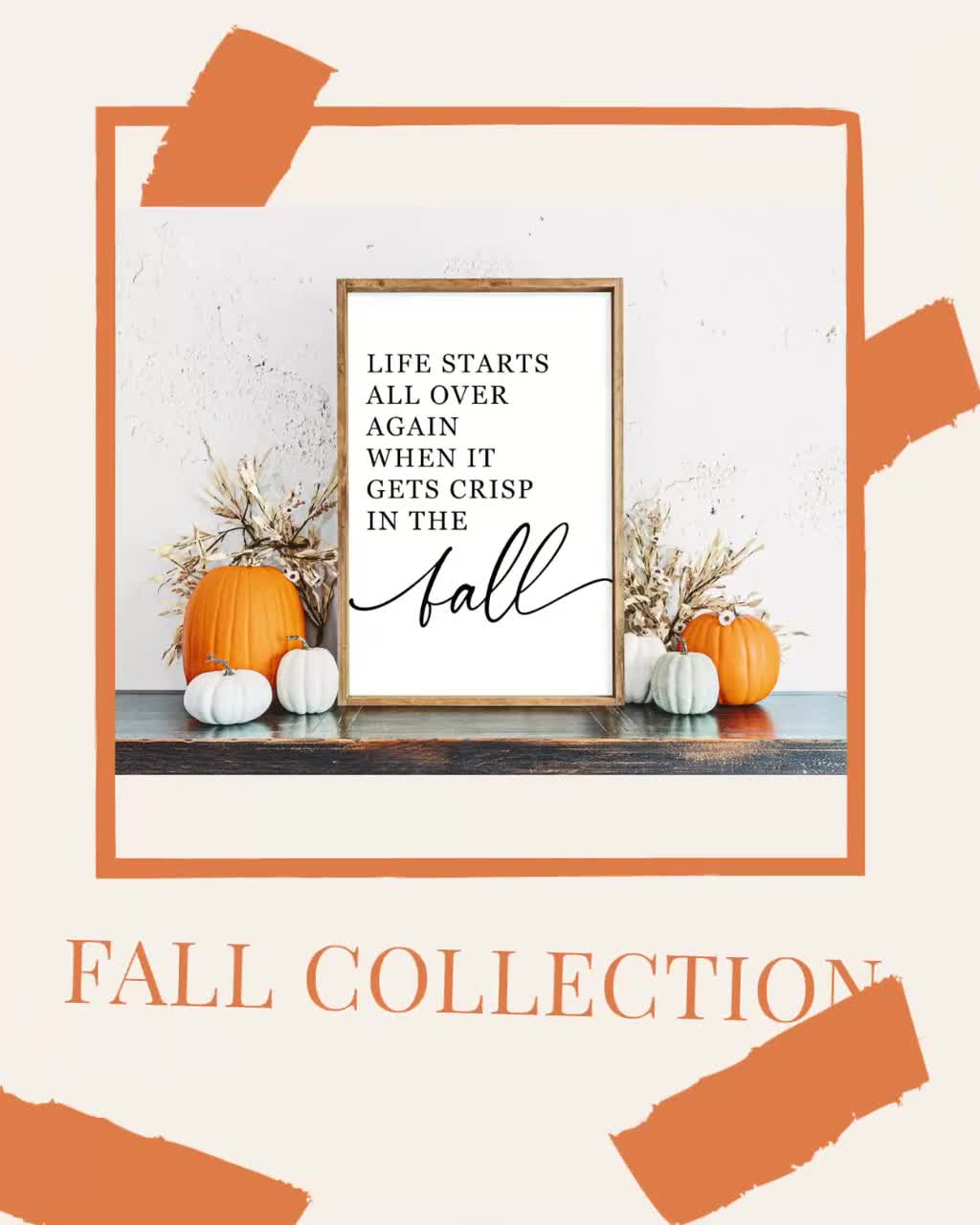 Hello Autumn Sign SVG: Fall Decor Cut File (digital Download