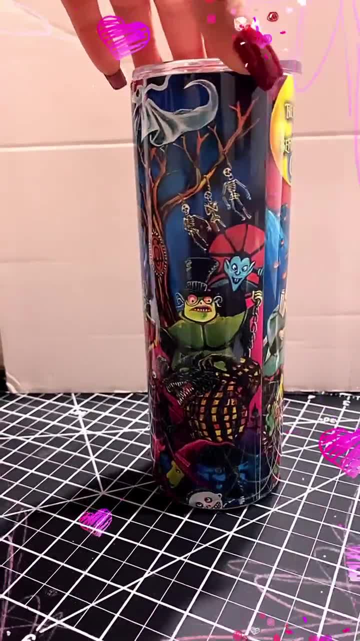 Jack Skellington Halloween Tumbler, Spooky Vibes, 20oz Stainless Steel video poster