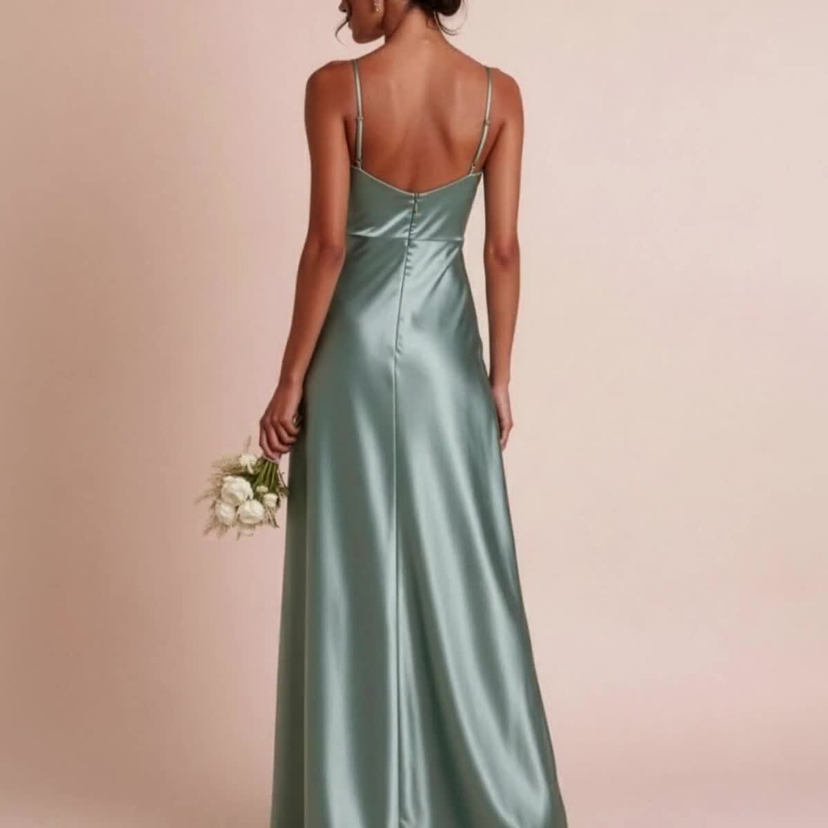 Maxi Slit Dress Sewing Pattern | Satin Bridesmaid Dress Pattern | Formal Evening Prom Gown | 11 Sizes | PDF Sewing Pattern video poster