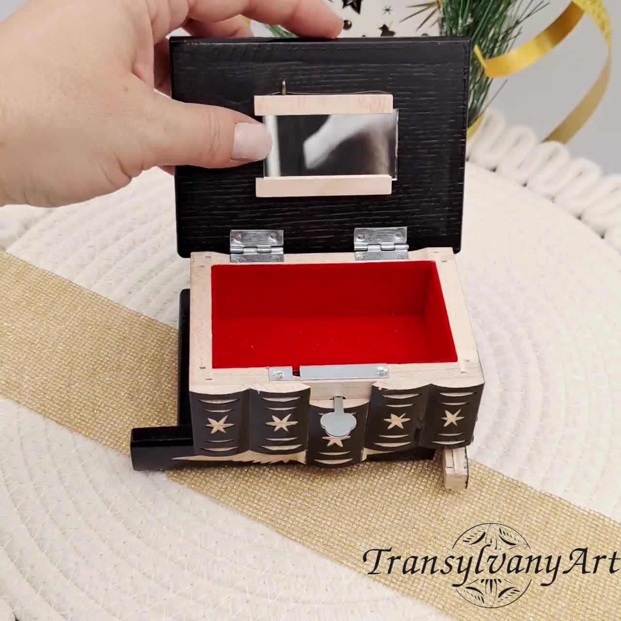 Wooden Secret Puzzle Box– Handmade Fun Gift, Storage With Hidden