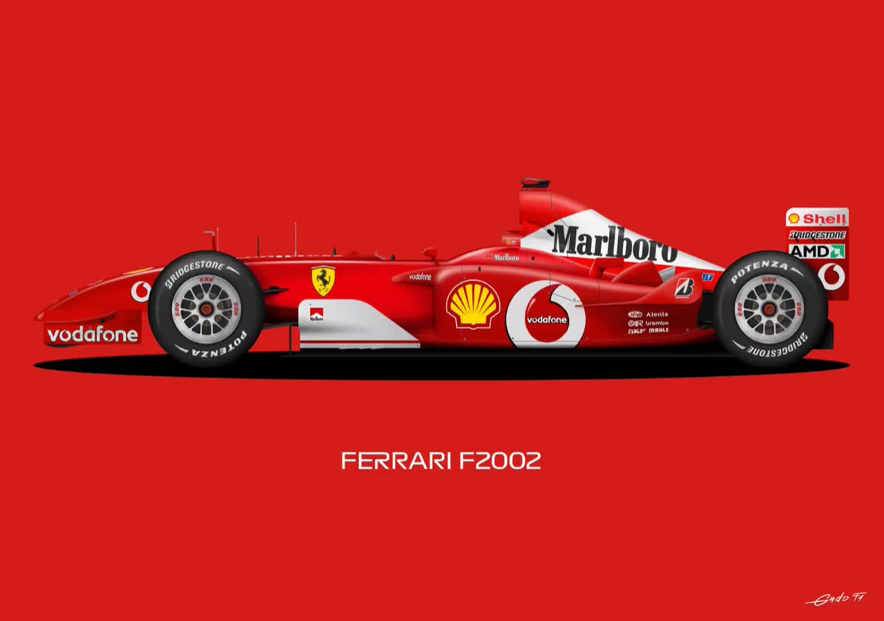 F1 Ferrari F2002, Michael Schumacher Car, World Champion