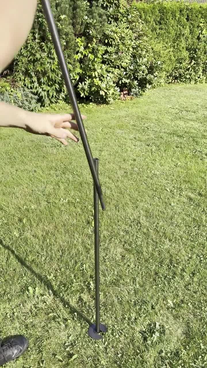 4 Pali A Festone Metallici Per Esterno – Altezza 43 Cm, Con Ganci, Per Giardino E Decorazioni Luminose