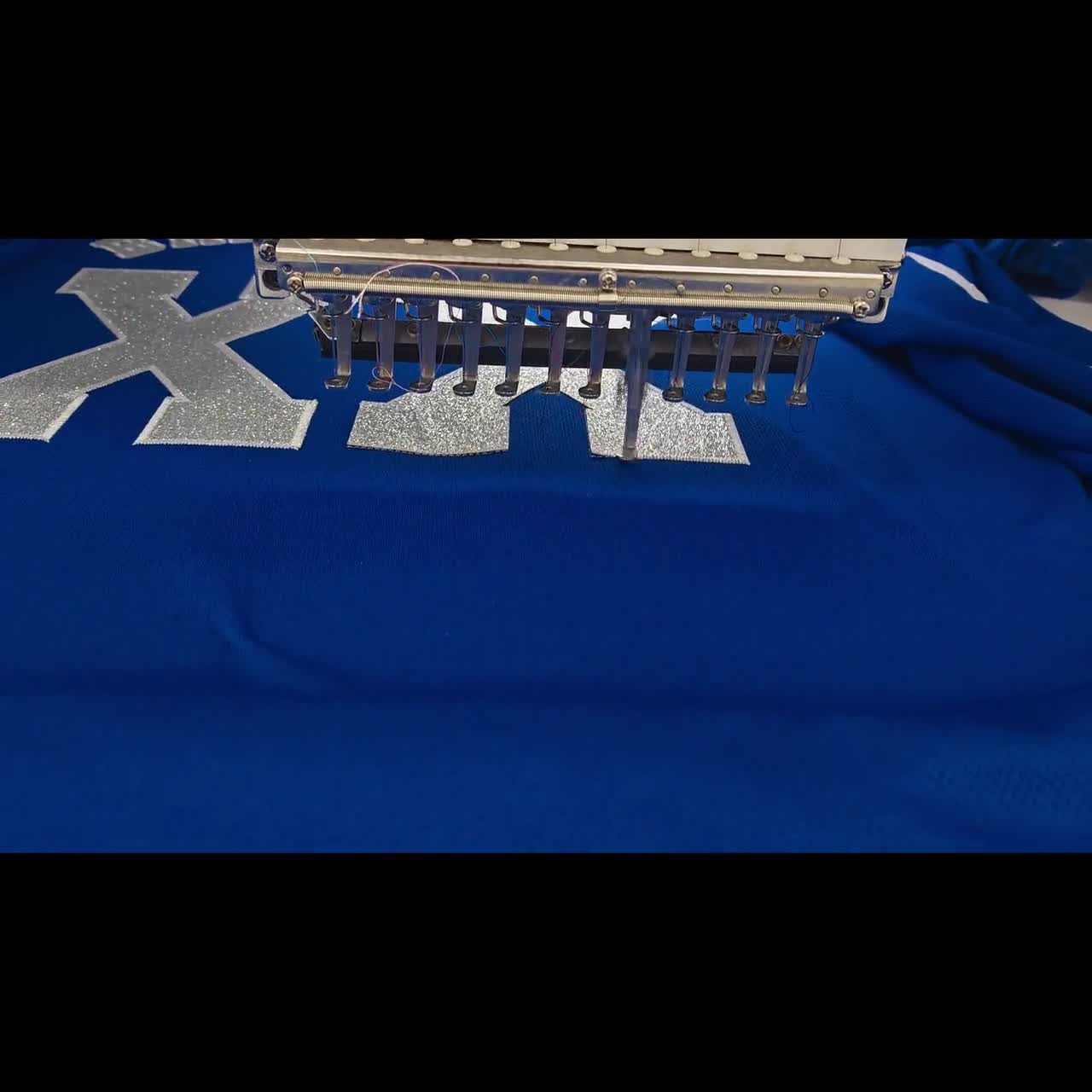 Camiseta de fútbol americano corta con lentejuelas personalizadas para mujeres y niñas, camiseta bordada para animadoras, camiseta brillante, atuendo de fútbol americano con purpurina video poster