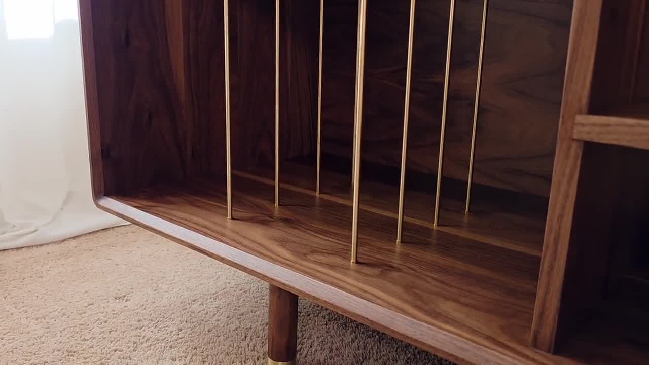 Mid-century Modern XL Vinyl Record Storage Console - Ultimate