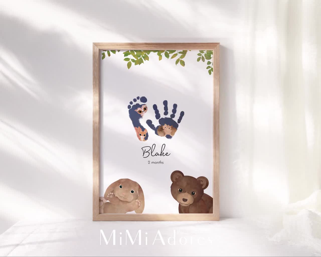 Kit souvenirs d'empreintes de mains et de fabricants d'empreintes de bébé,  cadeaux de nouvelle maman Baby Shower, cadres photo de bébé Milestone  Registre de bébé, décoration de chambre d'enfant