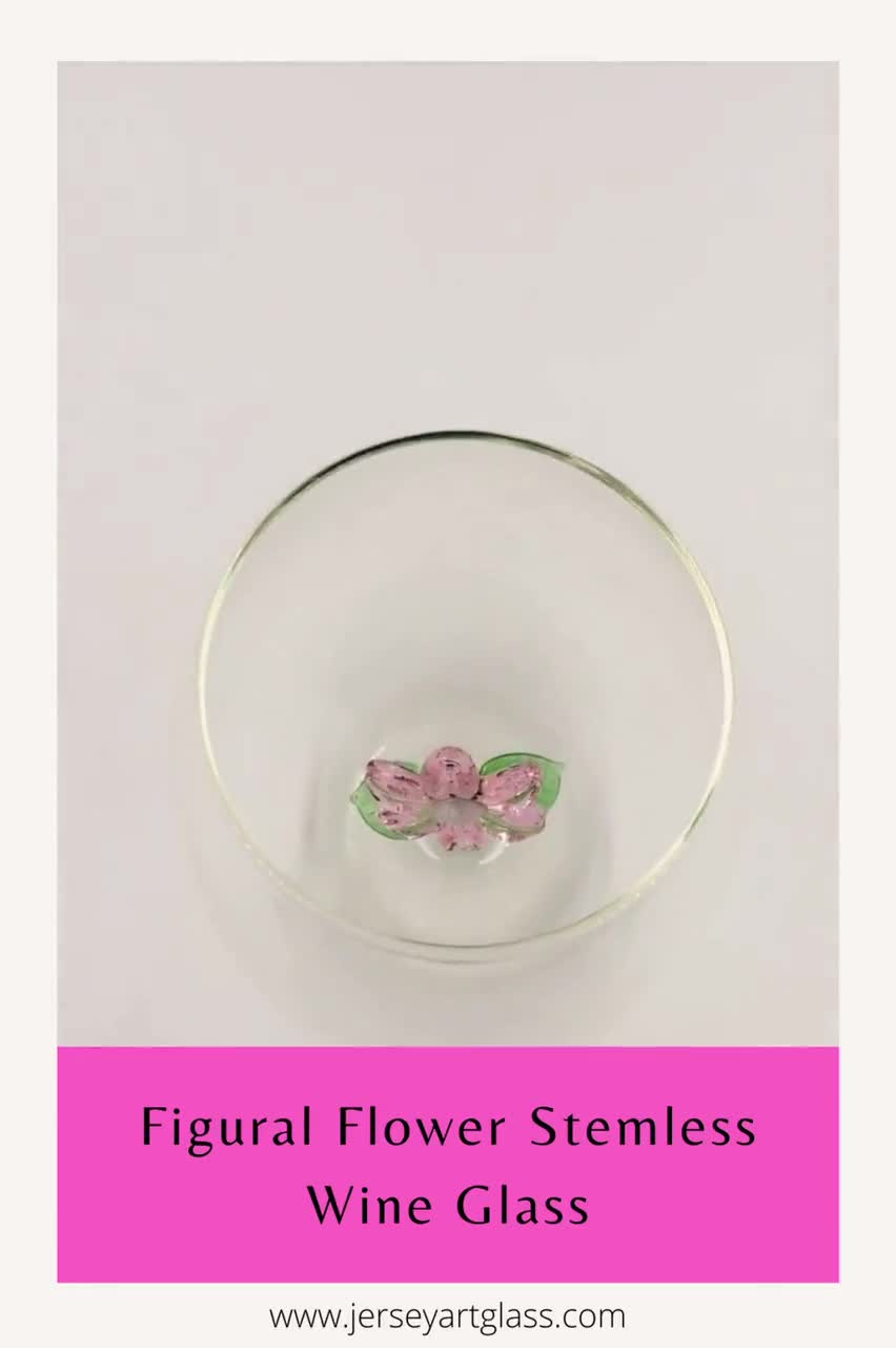 Figural Flamingo Stemless Wine Glass