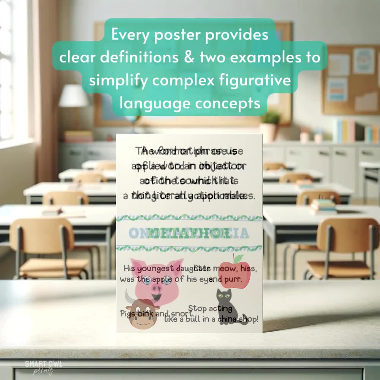 Figurative Language 8 Poster Set Grammar English