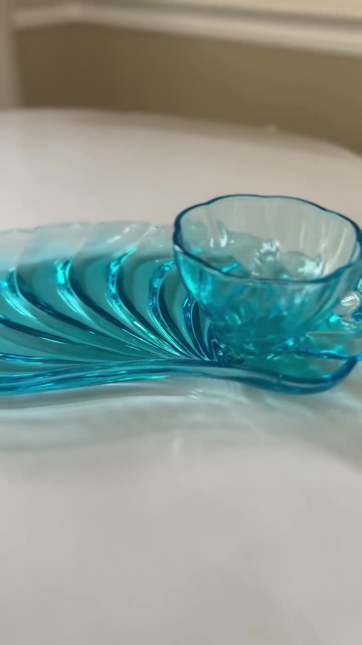 ヴィンテージ ヘーゼル アトラス カプリ ブルー スナック セット