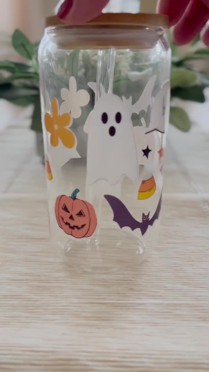 16oz Frosted Witches Halloween Beer Can Glass 480ml Custom Decor Ghost Iced  Coffee Cup - China Glass Cup and Drinking Cup price