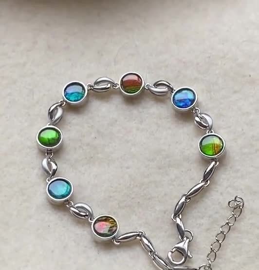 Ammolite Cuff Bracelet online - Must Read Description