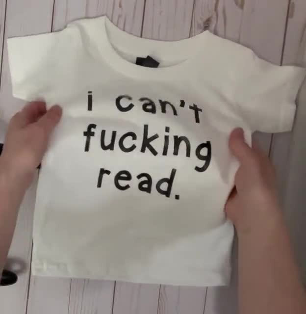 I Can't F*cking Read Funny Toddler Tshirt - Etsy