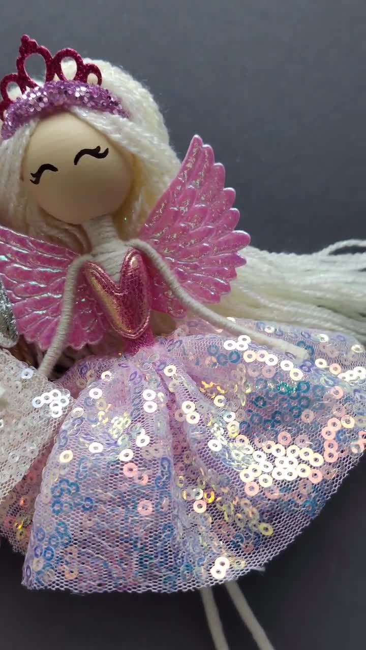 Angel dolls Handmade fairy doll Anel wings doll Art doll Fairy ballerina  doll Fairy dress doll Decor doll Interiordoll