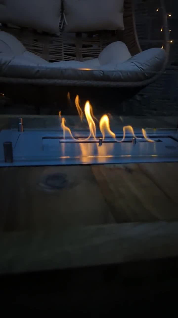 Mesa de centro de bioetanol con fogón (rústica, industrial, silla, tumbona,  mesa, tumbona, conjunto de terraza y mobiliario de jardín), image size:720x1280