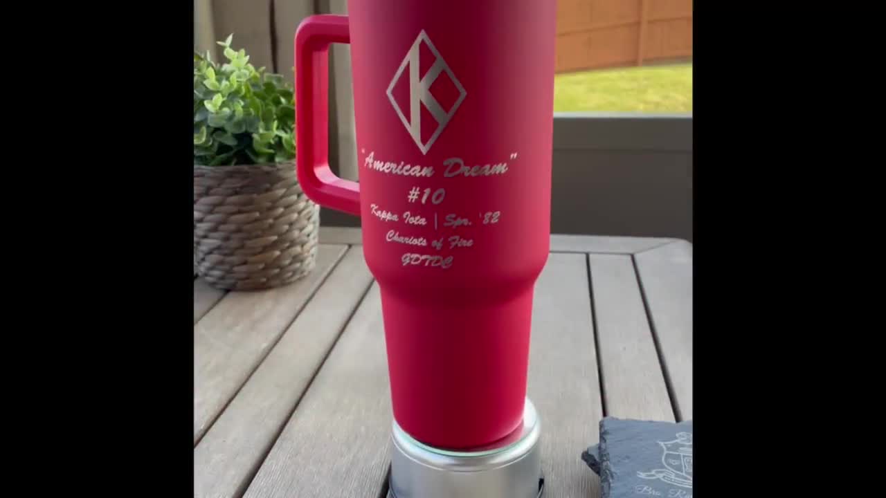 Custom Engraved Kappa Tumbler W/ Lid 40 Oz 