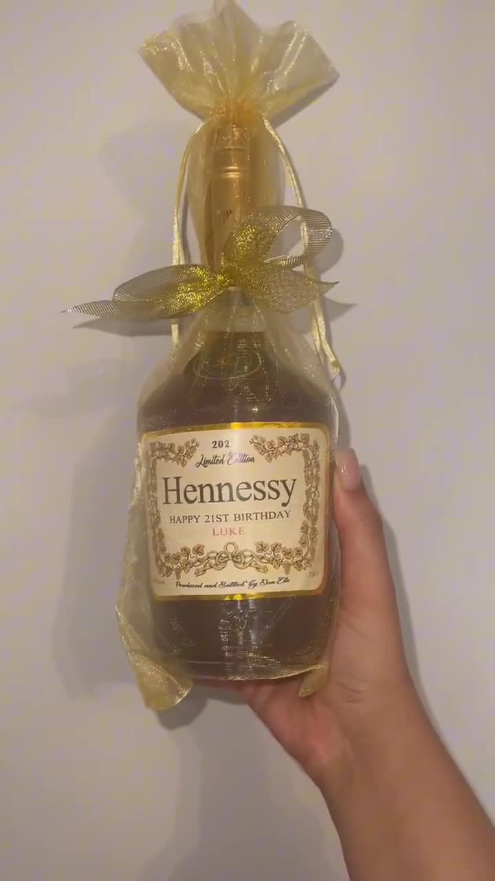 Personalised Hennessy Bottle LABEL ONLY - Any Name / Message