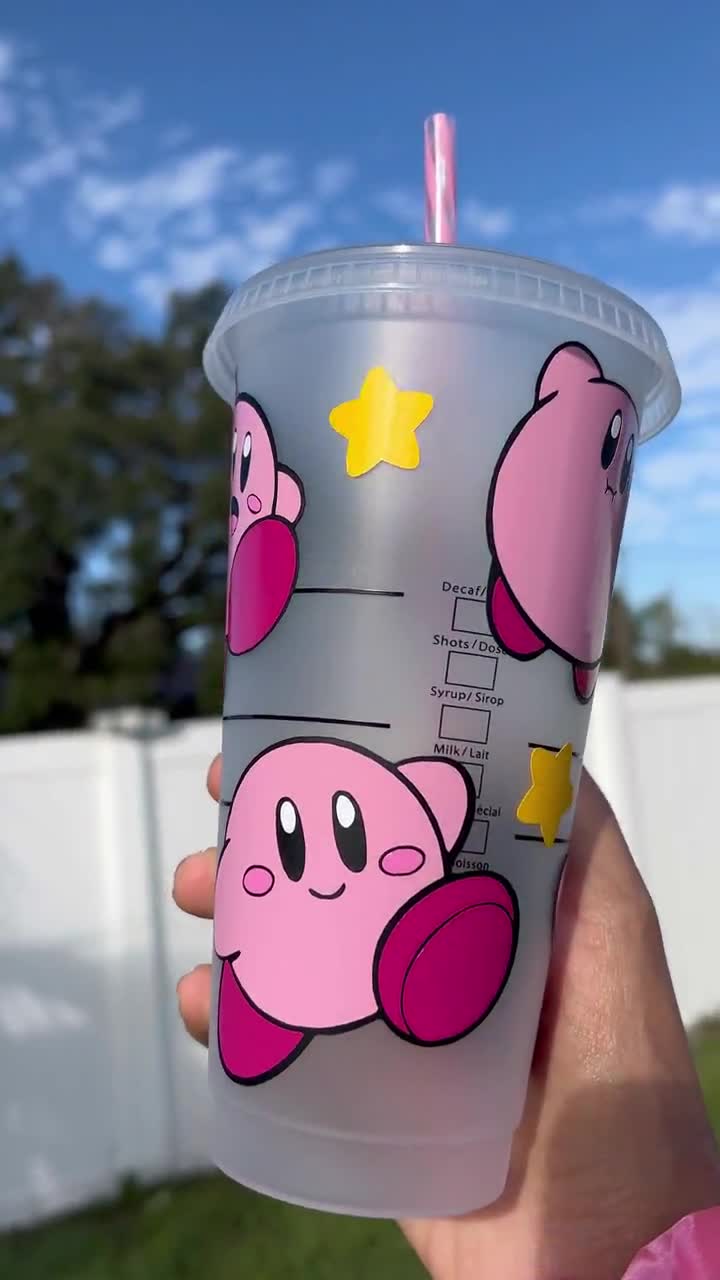 Kawaii Pink Gaming Kirby Character Personalized Starbucks Cold Cup, Cute  Anime Cups, Personalized Gifts, Gamer Girl Cups, Y2K 