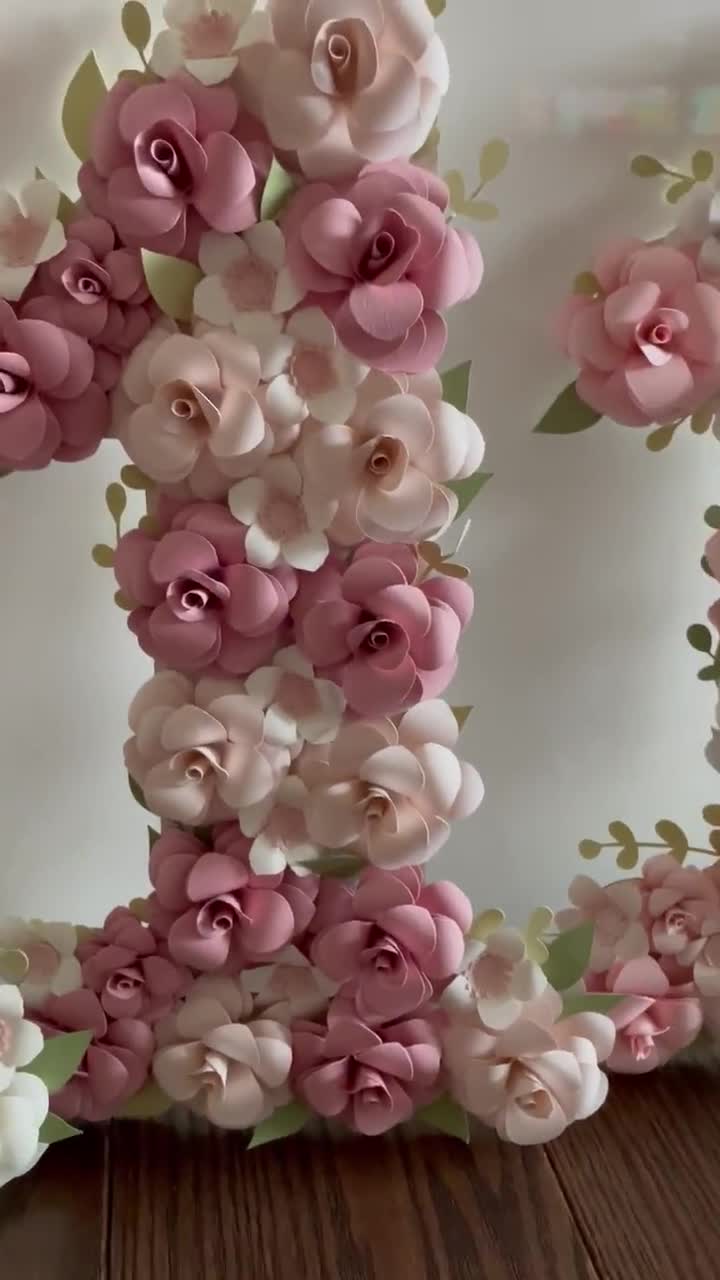 Número floral 1: Decoración de flores de papel hechas a mano para el primer  cumpleaños - Etsy México, image size:720x1280
