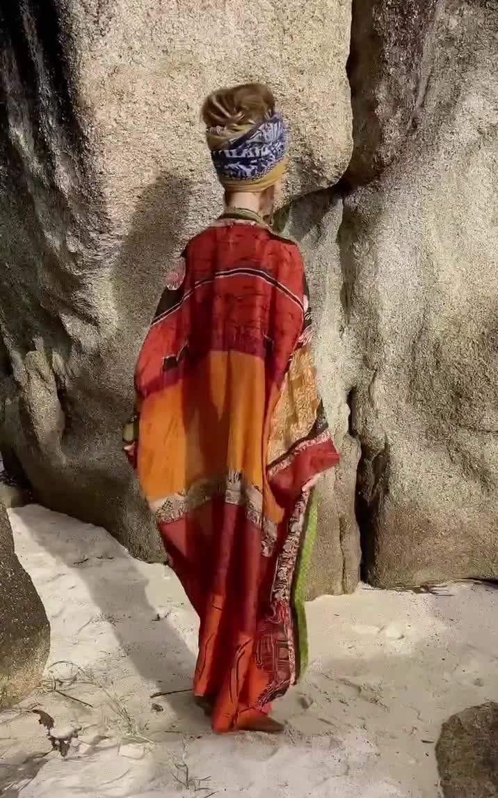 キモ　KIMO シルクスクリーン オン ペーパー　デイトゥギャザー Kimono Jacket - Hummingbird At Dusk – Across The Pond