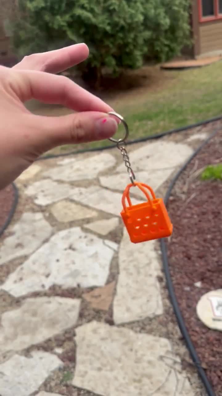 Mini Tote Bag Keychain - 3D Printed Purse Bag Charm, Cute Aesthetic Gift for Girls Women Trendy Fashion Accessory video poster