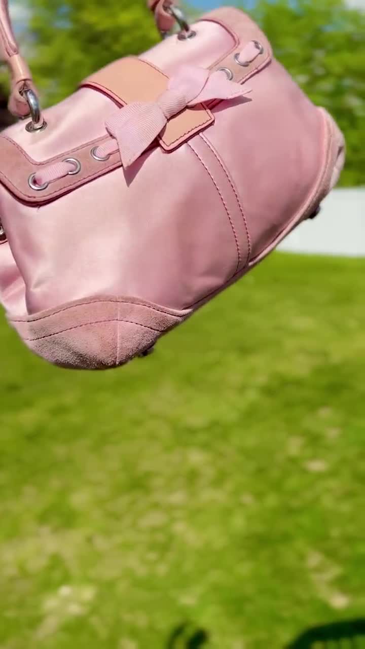 Rare Coach Limited Edition Pink #8975 Mini Satin & Swarovski