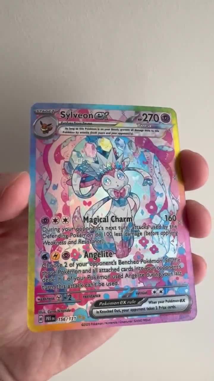 Pokemon Sylveon Ex Prismatic Evolutions PROXY Card Pokemon Sylveon Ex Prismatic Evolutions PROXY Card