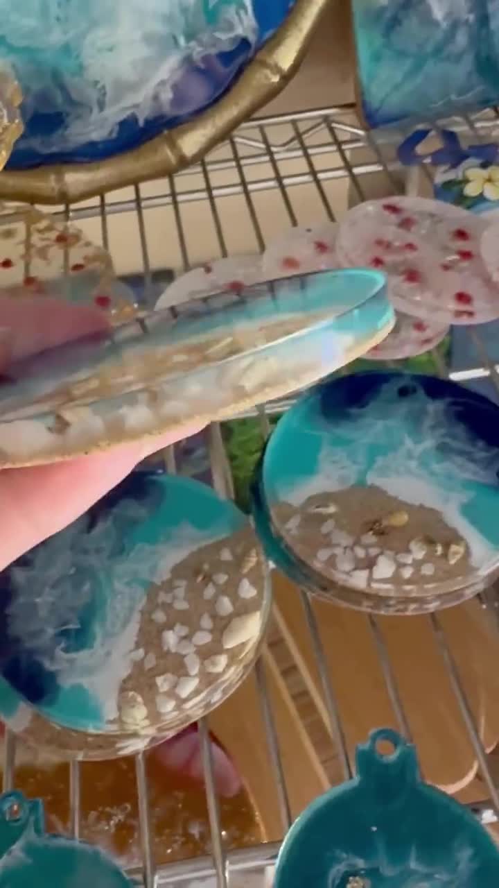 Epoxy Resin Coaster Set of 4 video poster