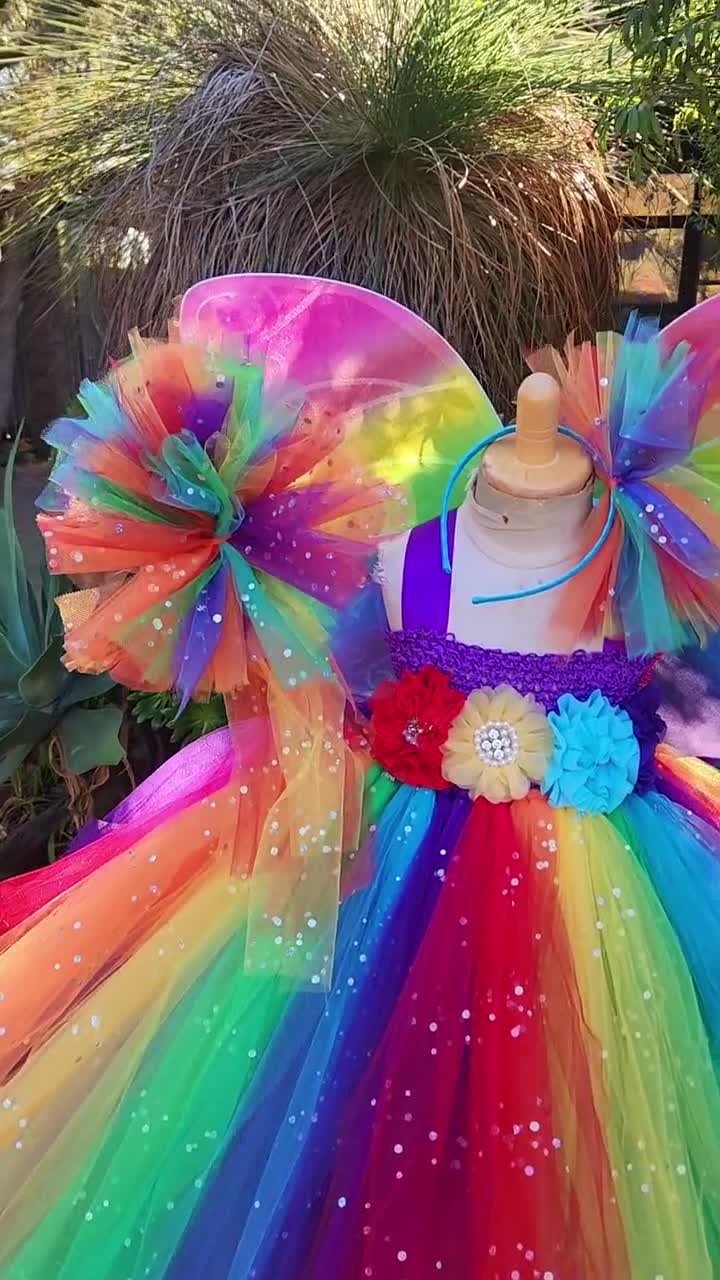 Costumi di Halloween ragazze paillettes Tutu abito di pasqua coniglietto Tulle v