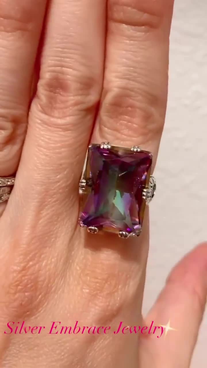 トパーズリング クラシック　あんてぃ アンティーク トパーズリング シルバー