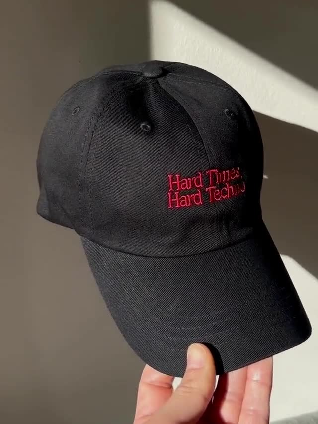 Hard Times Hard Techno Dad Hat Embroidered Baseball Cap