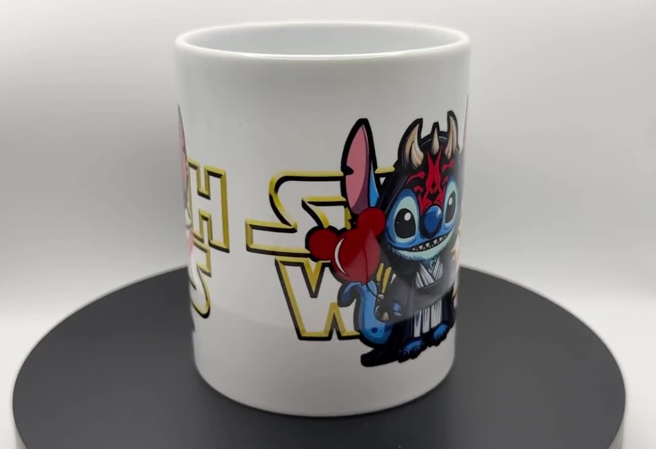 Stitch Jedi Ceramic Mug | Color-Changing Star Wars Gift video poster