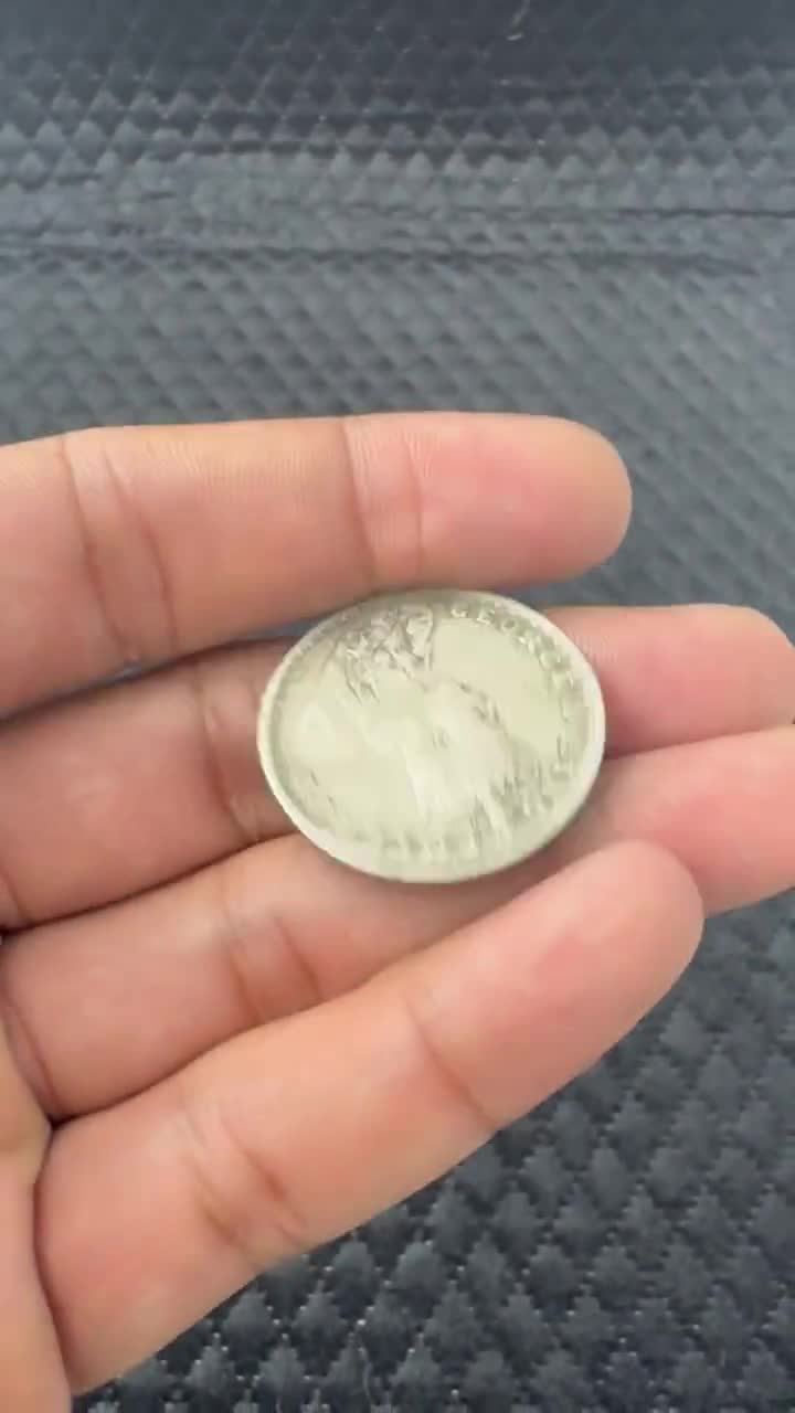 1919年 英国インド銀ルピー貨幣 - キング・ジョージ5世 アンティーク