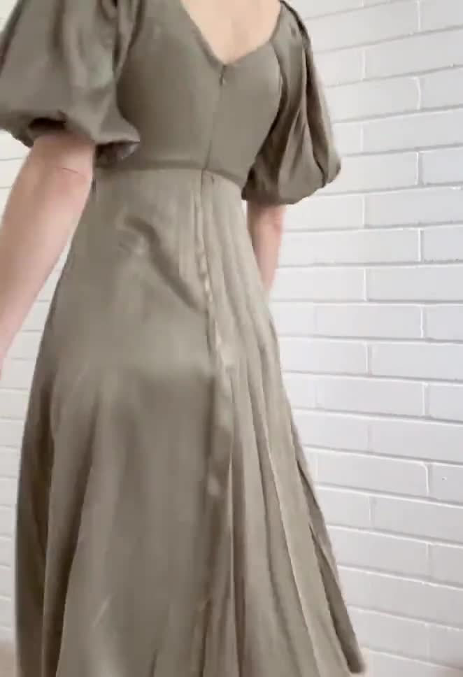 ZIMMERMANN 5148DSS255TAN 関税送料込 Zimmermann Dress - Midi - Pure Silk - Green - Womens Size 6
