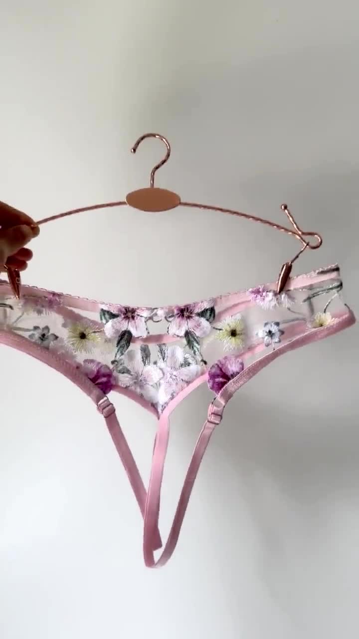 Pink open crotch lingerie crotchless panties open lingerie o panties  lingerie harness