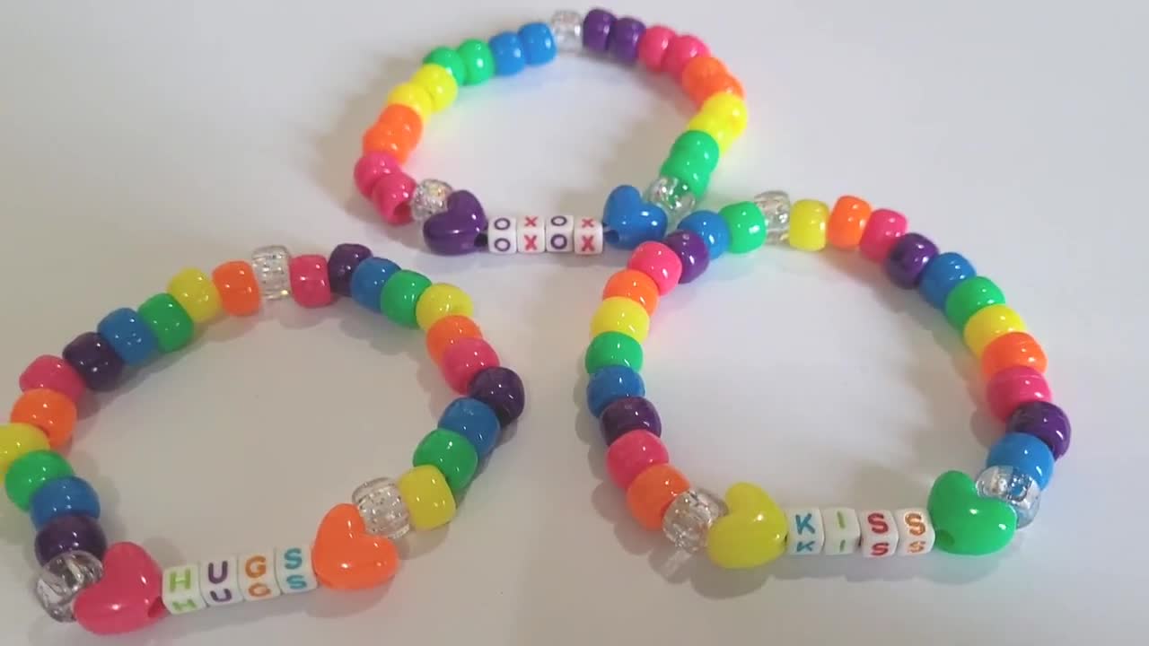 Mushroom Kandi Bracelet Set Kawaii Braceletsrainbow 