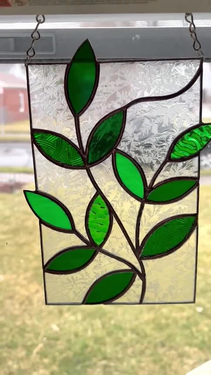 ステンドグラス　ハンドメイド　葉 ステンドグラスの植物の葉 - Etsy 日本