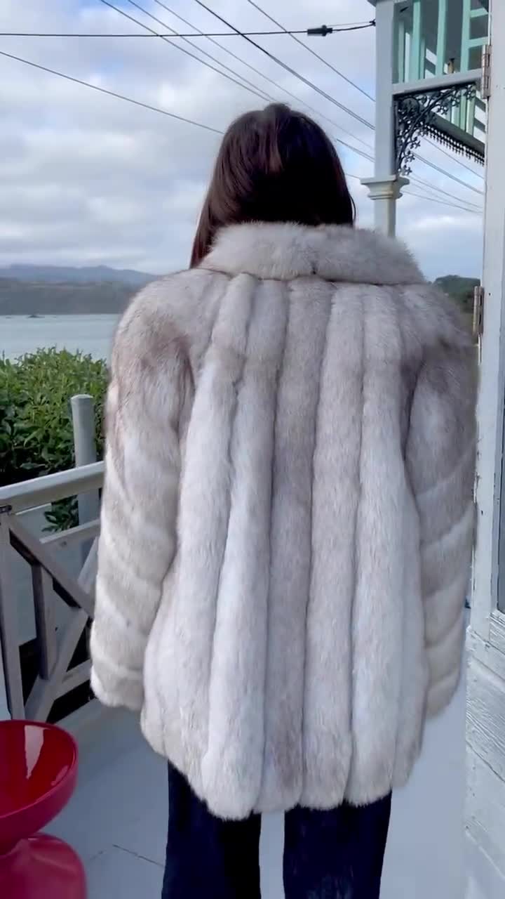 Vintage SAGA Fur Jacket - Blue Fox Fur - Small / Medium - Etsy