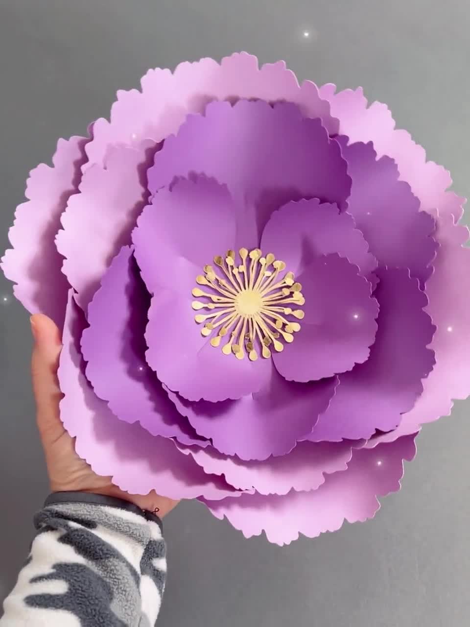 SVG Paper Flower Template, Svg Png Dxf Paper Flowers, Diy Backdrop, Flower  PDF Pattern, Cricut Silhouette , Anf Petal N13 