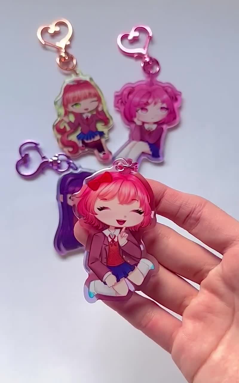 ドキドキ文芸部 両面2.5インチアクリルキーホルダー | ddlcバッグ