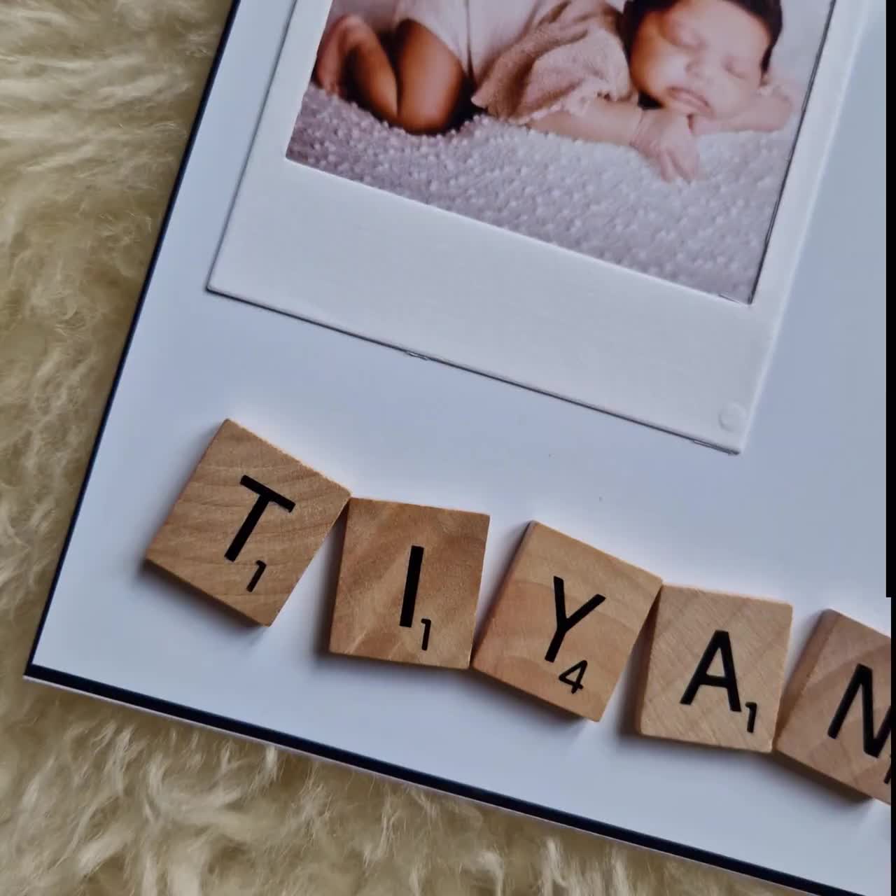 New Baby Gift, Present For New Baby, Baby Birth Gift, Personalised baby  Scrabble Art Frame, New Baby Keepsake, Gift For New Baby.