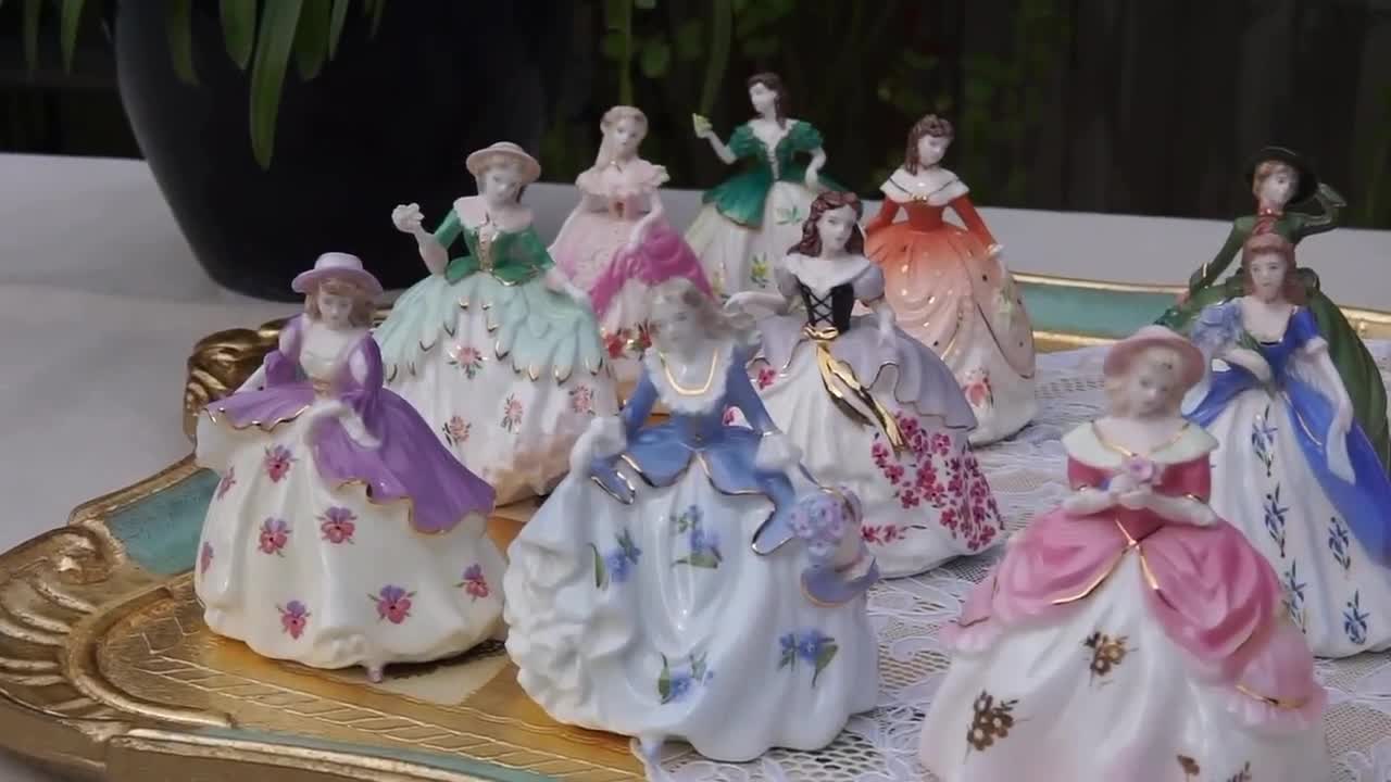RARE Coalport Collection of Fairest Flower Lady Figurines (18