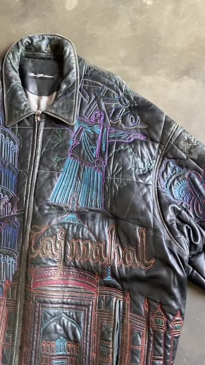 Vintage Marc Buchanan Pelle Pelle Leather Jacket – Embroidered New