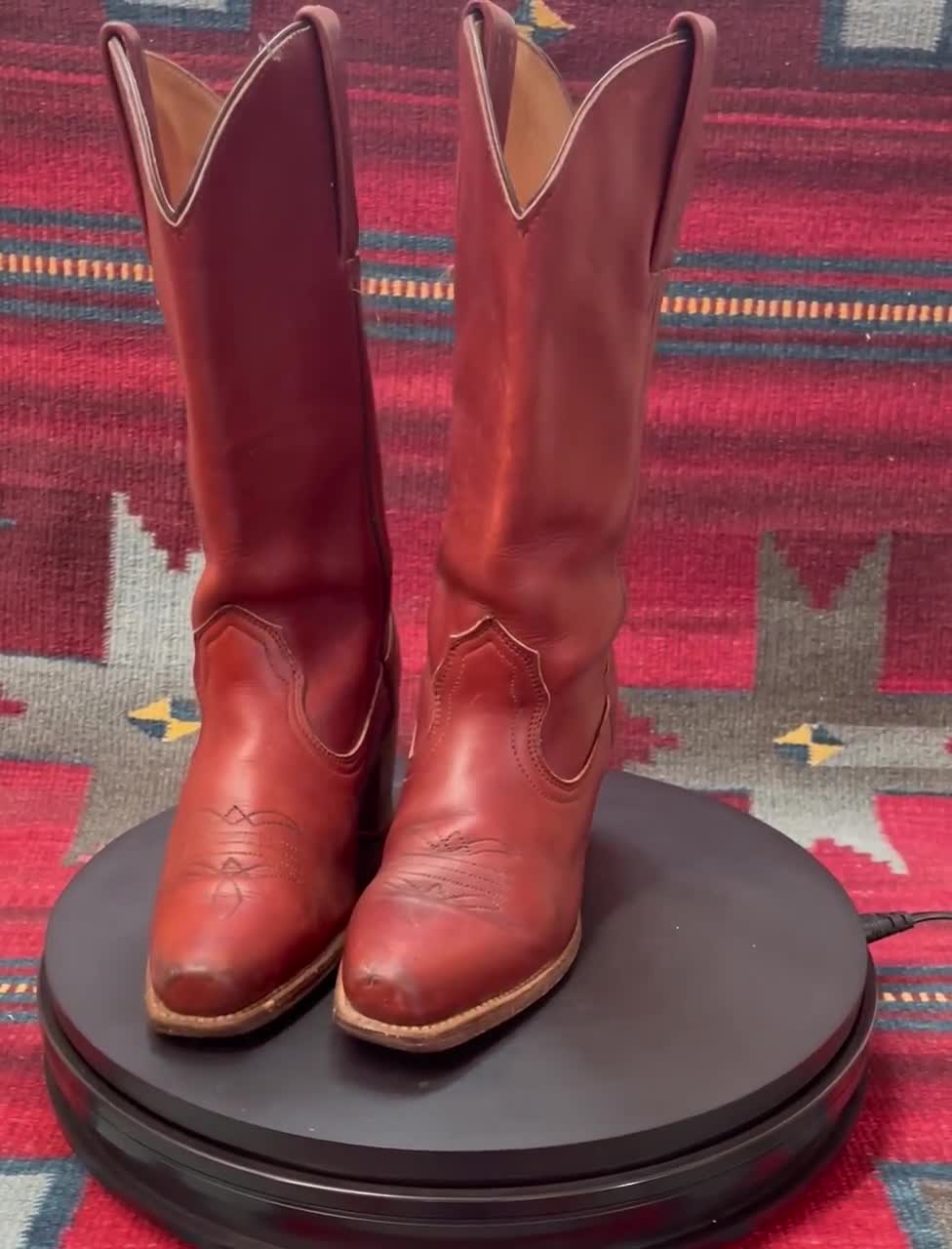 Frye フライ ホワイトレザー キャンパス カウボーイブーツ サイズ6