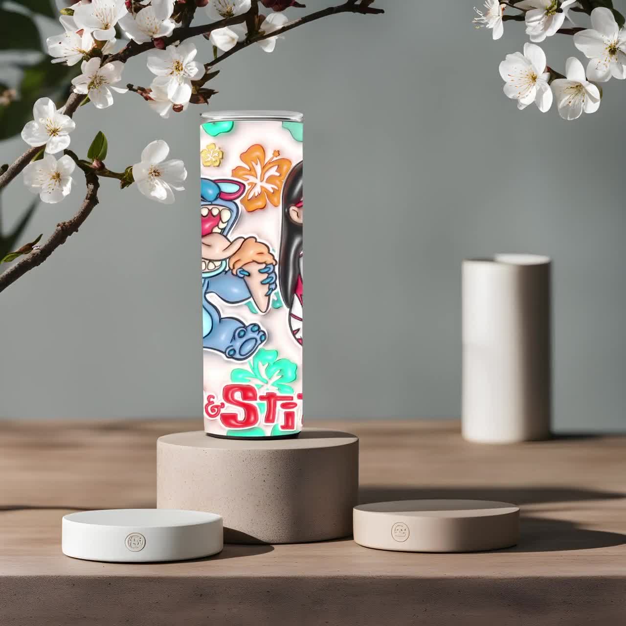 Lilo & Stitch 20oz Tumbler: Puffy Print Design video poster