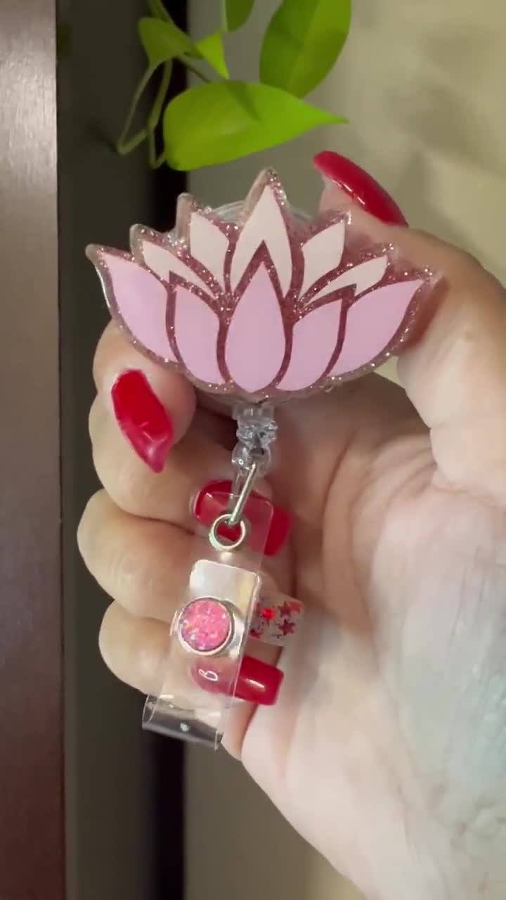 Lotus Flower Badge Reel 