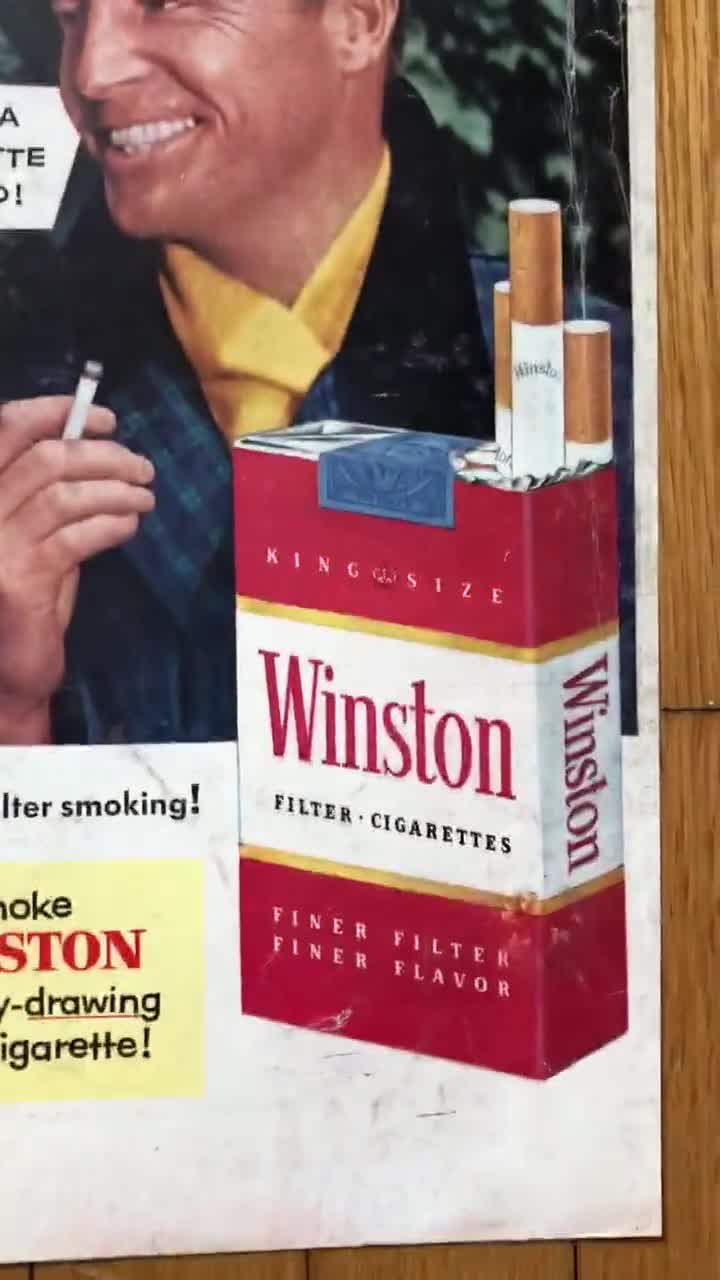 1955 Winston Filter Cigarettes Wins on Flavor Original