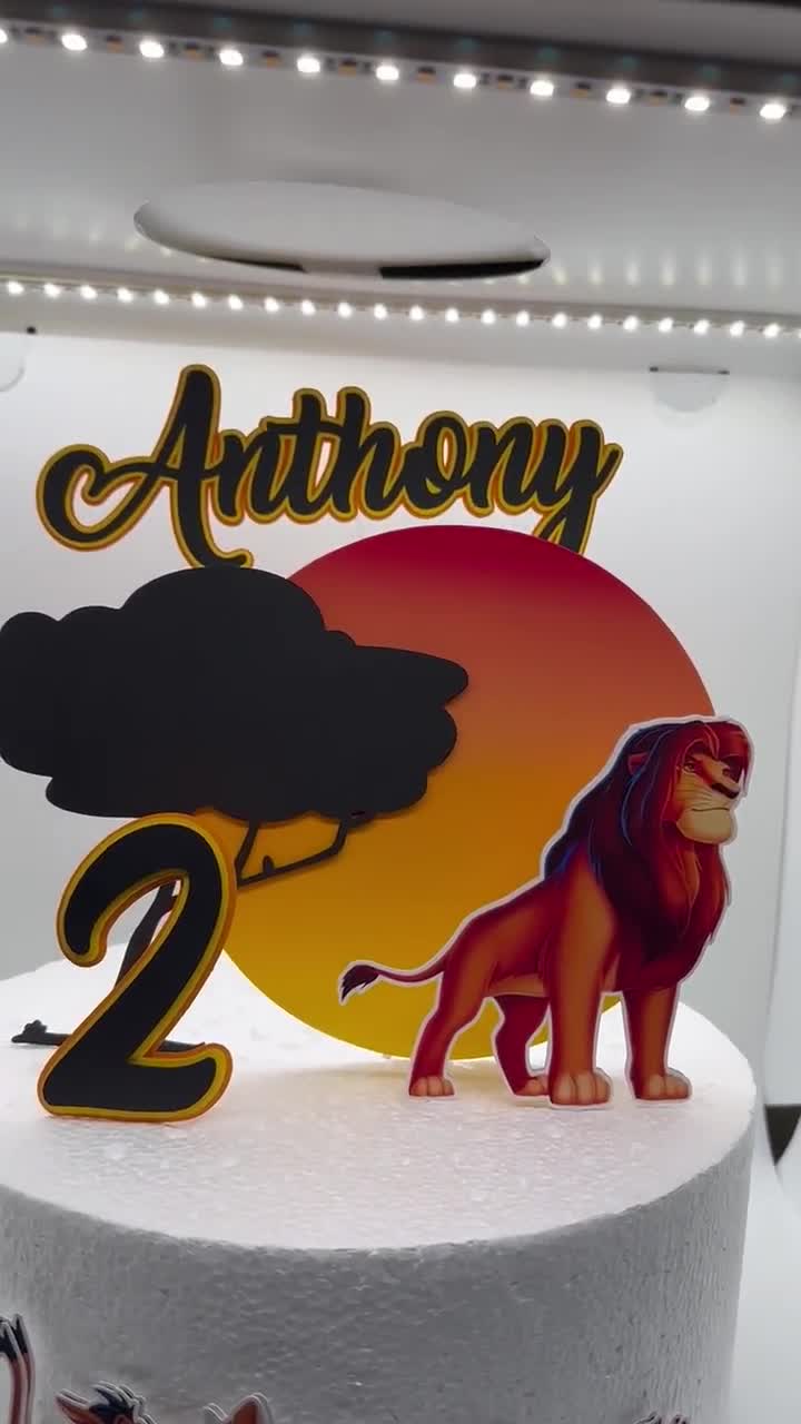 Decorazioni Torta Re Leone - 17 Pezzi, Topper Per Compleanno Bambini, In Carta - Foto 7