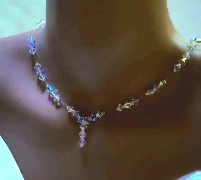 Handmade swarovski deals crystal necklace